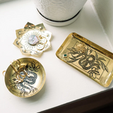 Etched Brass Trinket Dish - 3 Styles