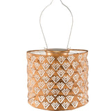 Soji Stella Copper Drum Chevron Solar Light