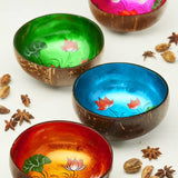 Lotus Flower Coconut Bowl - 4 Colors