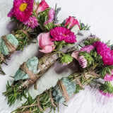 Fuchsite, Rosemary, Sage & Lavender Smudge Stick