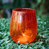 Recycled Glass Stemless Wine Glass - 5 Colors