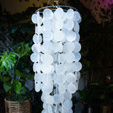 White Capiz Chandelier Chimes