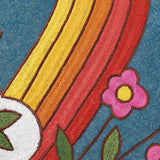 Rainbow And Flowers Pillow