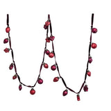 72" Red Embossed Mercury Glass Ornament Garland