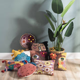 Ella Flower with Pom Poms & Tassel Hook Pillow
