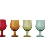 Recycled Glass Stemmed Wine Glass - 4 Colors