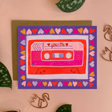 You + Me | Retro Mix Tape | Greeting Card
