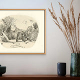 Alina Chau Watercolor - A Girl, Water Buffalo, and Rabbit Fantasy Art "8 x 11"