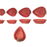 Hand-Painted Strawberry Shaped Measuring Cups
