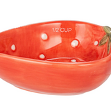 Hand-Painted Strawberry Shaped Measuring Cups