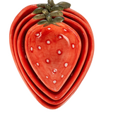 Hand-Painted Strawberry Shaped Measuring Cups