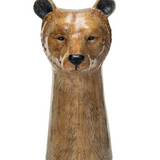 Animal Hand-Painted Stoneware Vases - 6 Styles