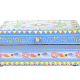 Hand Painted Blue Wooden Box