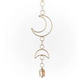 Indukala Small Moon Phase Bell Wind Chime - Handmade