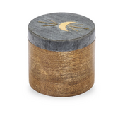 Indukala Moon Phase Round Keepsake Box