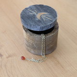Indukala Moon Phase Round Keepsake Box