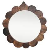 Vintage Reproduction Scalloped Wall Mirror