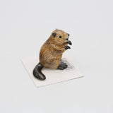 Paddle Beaver Porcelain Decorative Figurine Miniature