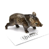 Pig Javelina Miniature Porcelain Figurine