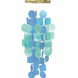 Blue & Turquoise Capiz Chime - 2 Sizes