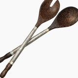 Capiz & Palm Wood Capiz Salad Servers - 5 Colors