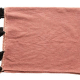 Cotton Blend Throw with Tassels