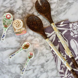 Capiz & Palm Wood Capiz Salad Servers - 5 Colors