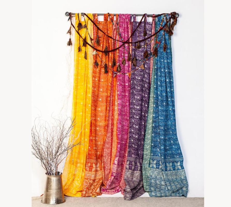 Indian Sari Boho Curtains - 9 Colors – ShopTansy