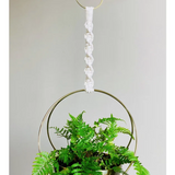 Sansa Hoop Macrame/Brass Plant Hanger - 3 Colors