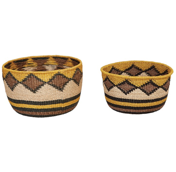 Hand-Woven Abaca Baskets - 2 Sizes