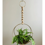 Sansa Hoop Macrame/Brass Plant Hanger - 3 Colors