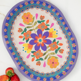 Folk Flower Wood Platter - 6 Styles