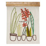 Happy Place Embroidered Wall Art