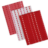 Heart Dobby Dishcloths Set Of 3