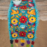 Alpaca Blend Table Runner from Peru "Floral Fest"