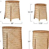 Woven Bamboo Baskets with Legs - 4 Sizes