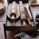 Hand-Carved Wood Rolling Pin - 3 Styles
