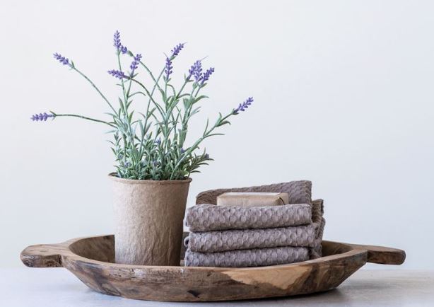 Faux Lavender Plant in Paper Pot