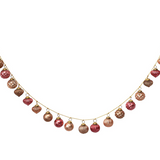 72" Pink & Gold Embossed Mercury Glass Ornament Garland