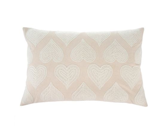 White Heartbeat Pillow