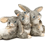 Three Bunny Rabbits Cuddling - Garden to Go Figurine