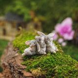 Three Bunny Rabbits Cuddling - Garden to Go Figurine