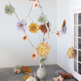 Handmade Paper Flower Wall Décor - 6 Styles