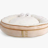 Dim Sum Pet Bed With Two Dumpling Crinkle Toys