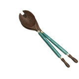 Capiz & Palm Wood Capiz Salad Servers - 5 Colors