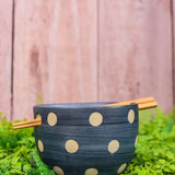 Stoneware Bowl with Chopsticks