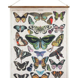Canvas & Wood Scroll Wall Decor with Butterflies & Jute Hanger