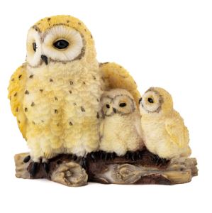 Owl Mother with Babies - Garden to Go Figurine