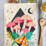 Midnight Mushrooms Tea Towel