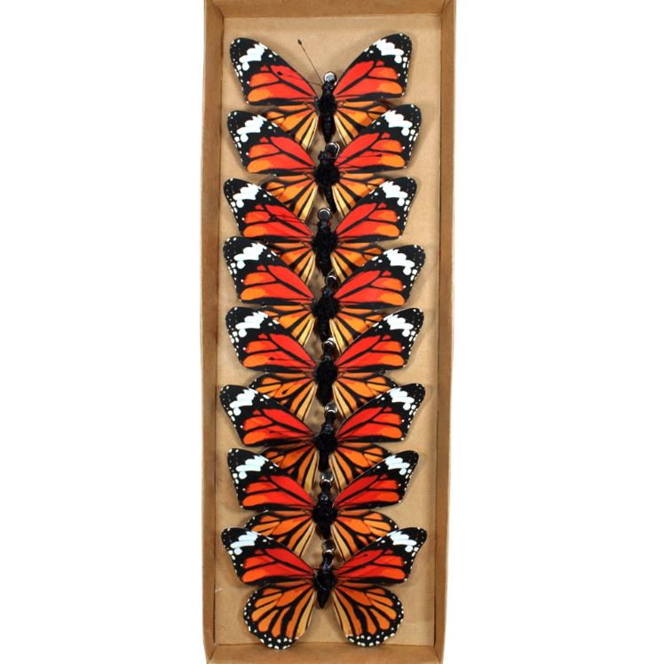 Monarch Forest Paper Butterfly Clips